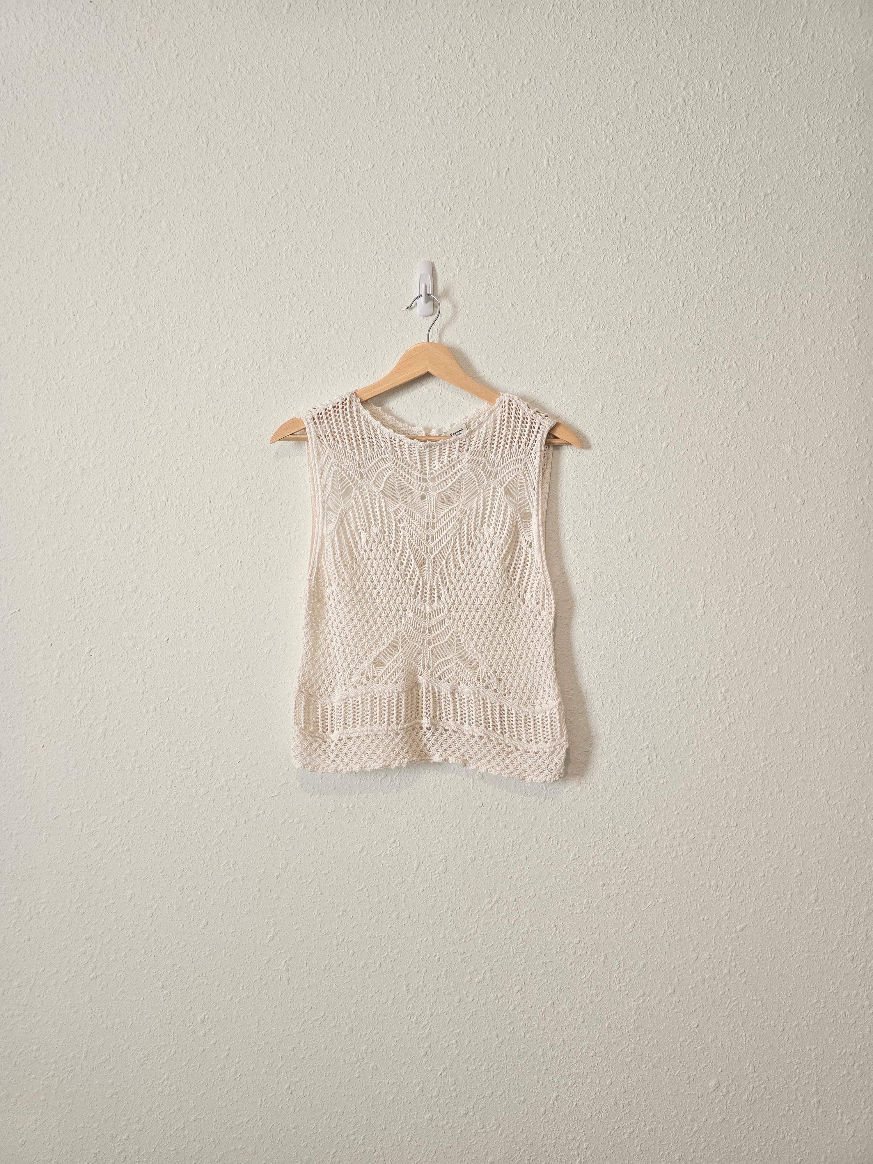 Abercrombie Macrame Crochet Tank (M)