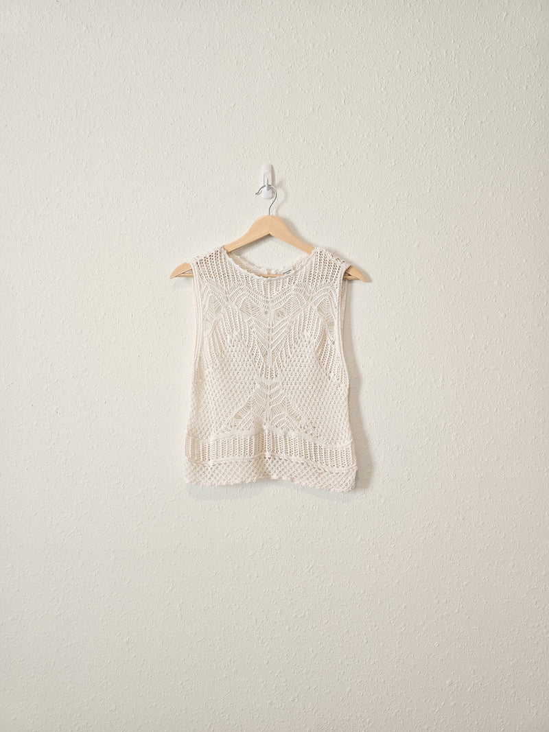 Abercrombie Macrame Crochet Tank (M)