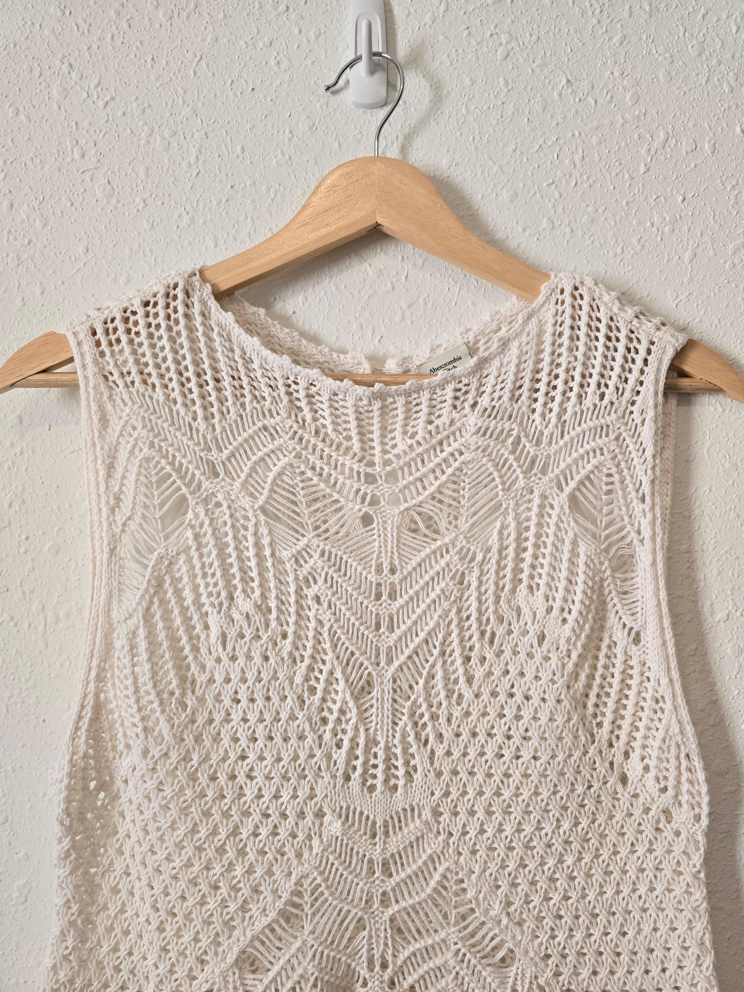 Abercrombie Macrame Crochet Tank (M)