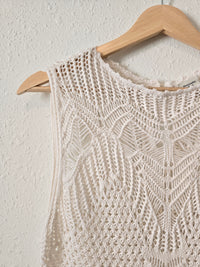 Abercrombie Macrame Crochet Tank (M)