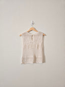 Abercrombie Macrame Crochet Tank (M)