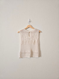 Abercrombie Macrame Crochet Tank (M)