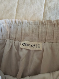 Oat Linen Blend Ruffle Shorts (S)