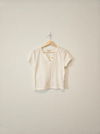 Madewell Waffle Henley Tee (S)