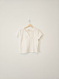 Madewell Waffle Henley Tee (S)