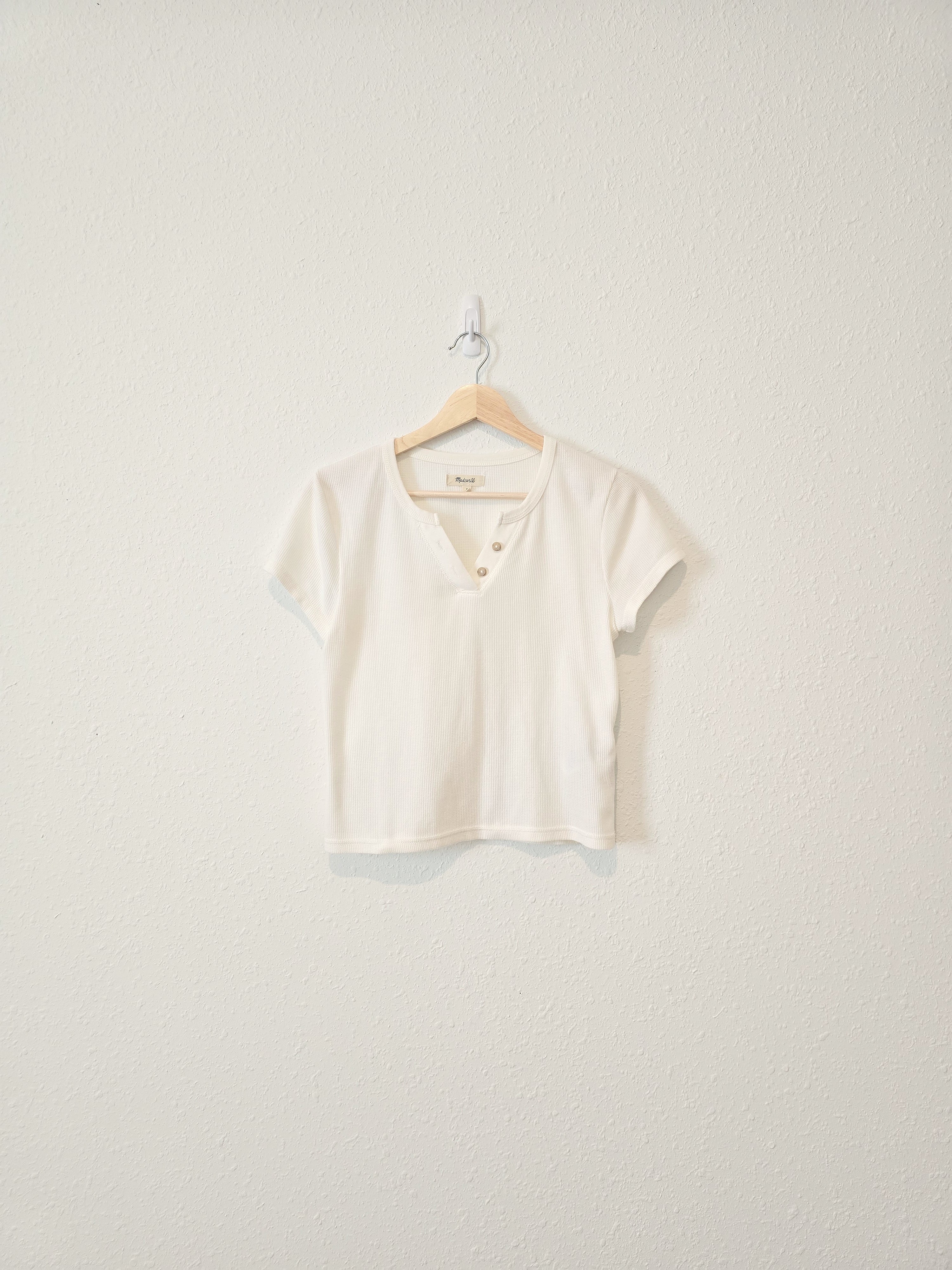 Madewell Waffle Henley Tee (S)