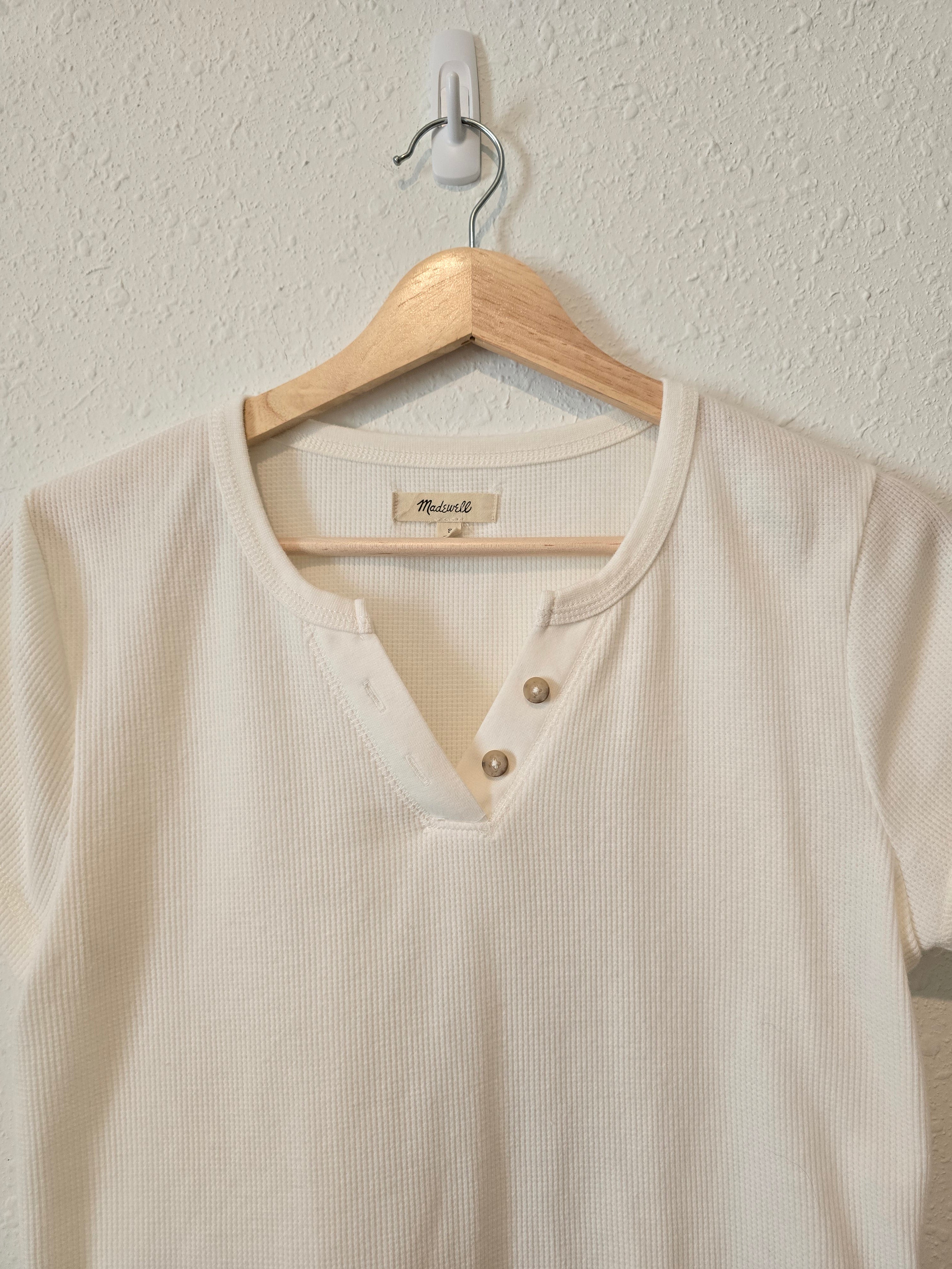 Madewell Waffle Henley Tee (S)