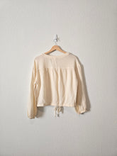 Load image into Gallery viewer, Cotton Gauze Puff Sleeve Top (M)
