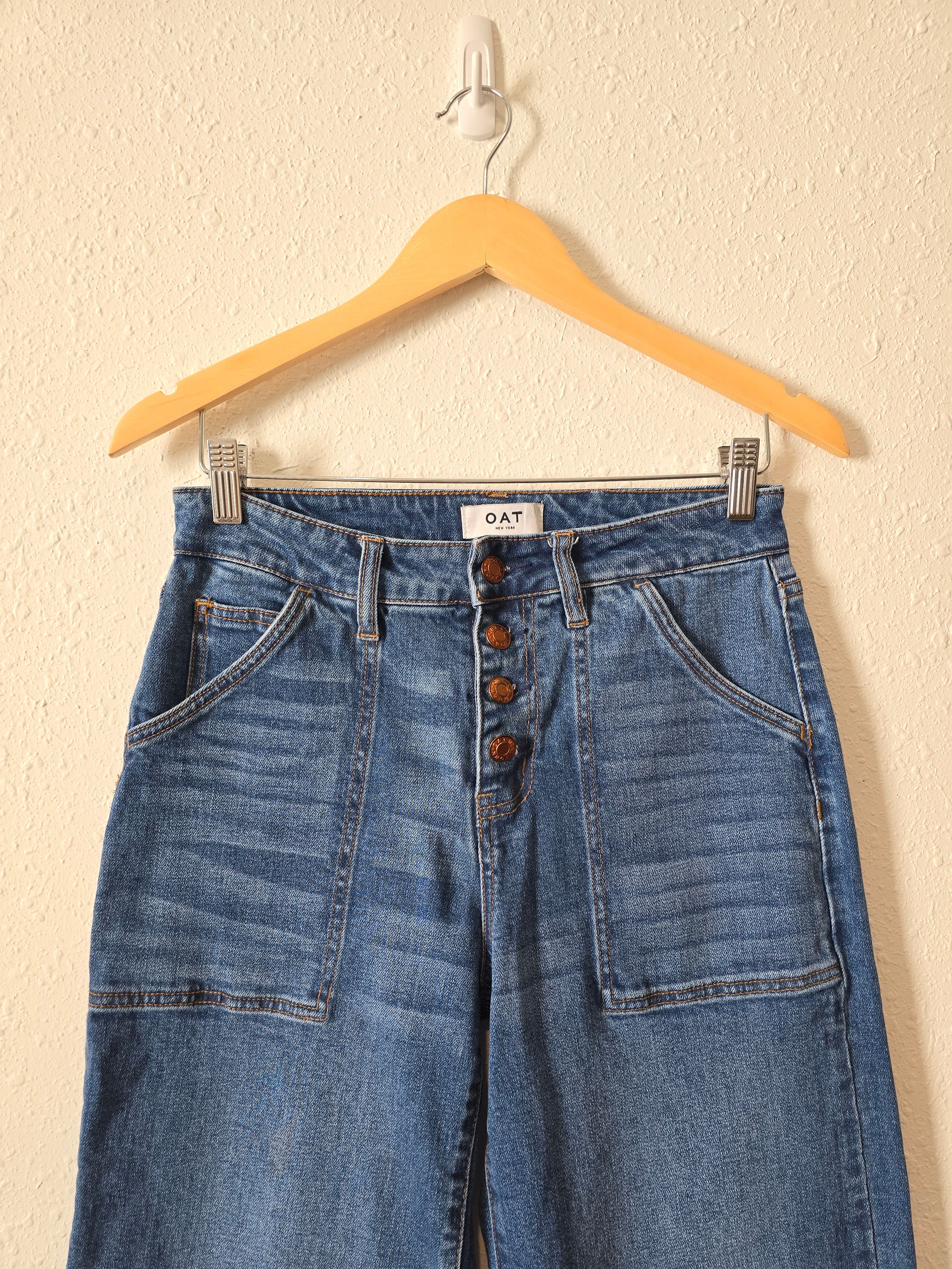 Oat Wide Leg Crop Jeans (28)