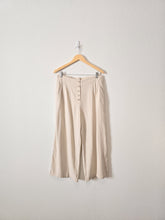 Load image into Gallery viewer, Linen Blend Wide Leg Pants (L)
