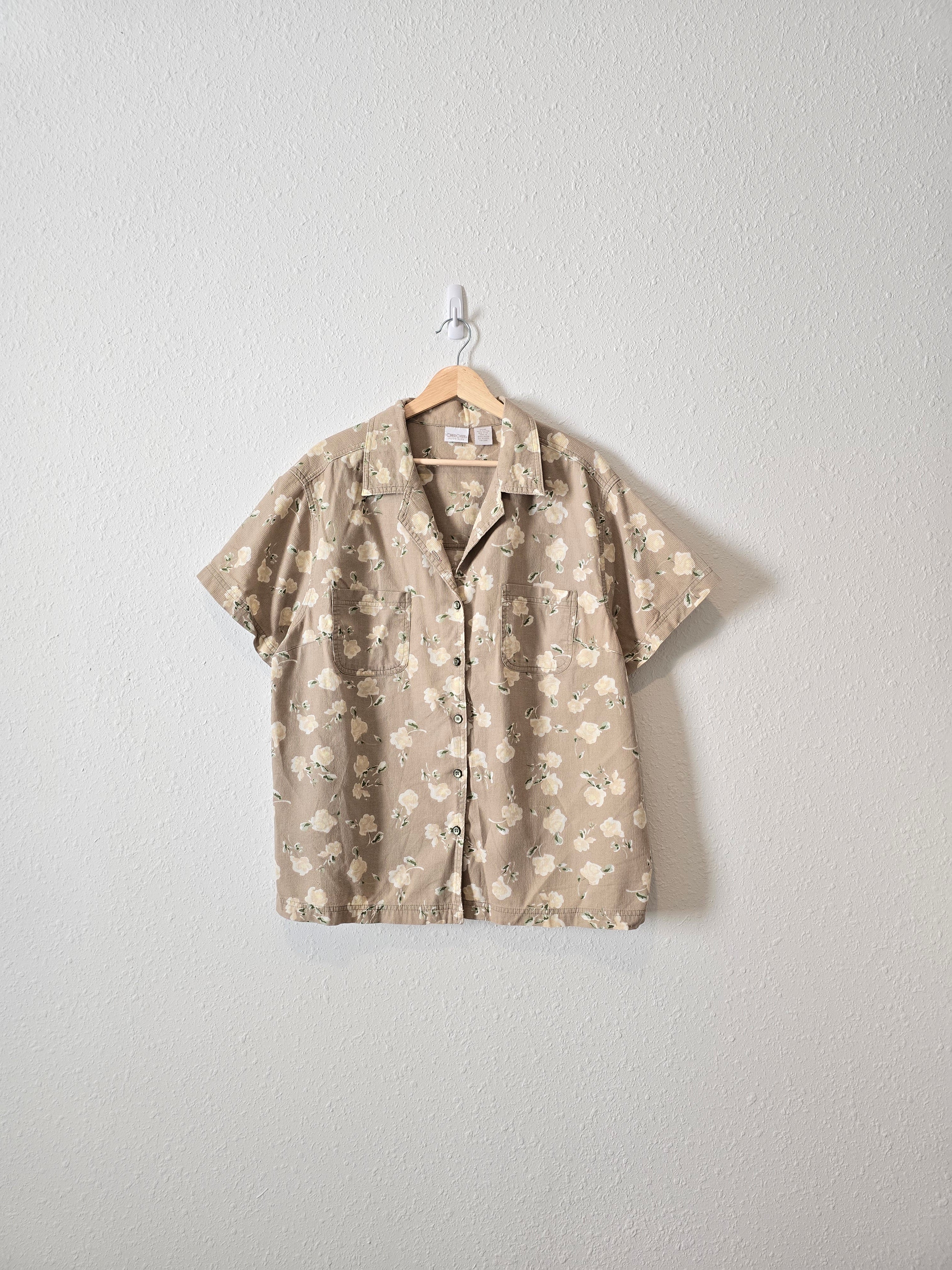 Vintage Floral Cotton Button Up (20W)