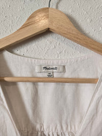 Madewell White Linen Blend Top (XS)