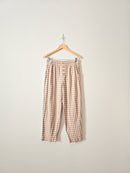 Loft Gingham Straight Pants (M)