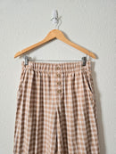 Loft Gingham Straight Pants (M)