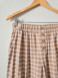 Loft Gingham Straight Pants (M)