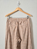 Loft Gingham Straight Pants (M)