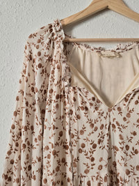 Floral Flare Sleeve Dress (S)