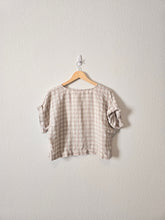 Load image into Gallery viewer, Checkered Linen Boxy Top (M/L)
