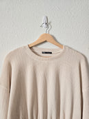 Zara Cream Ribbed Top (S)