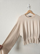 Zara Cream Ribbed Top (S)