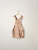 Tan Cotton Denim Shortalls (XS)