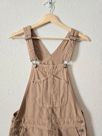 Tan Cotton Denim Shortalls (XS)