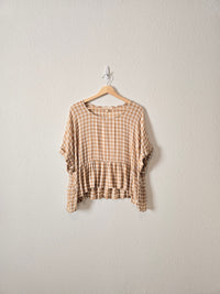 Grade & Gather Gingham Babydoll Top (S/M)