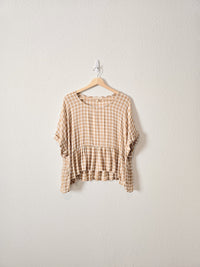 Grade & Gather Gingham Babydoll Top (S/M)