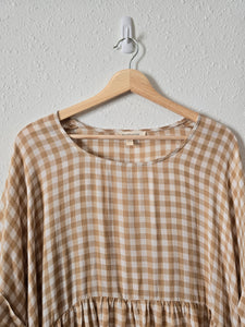 Grade & Gather Gingham Babydoll Top (S/M)