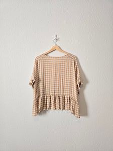 Grade & Gather Gingham Babydoll Top (S/M)