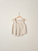 Neutral Gingham Linen Tank (XXS/XS)