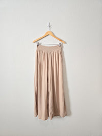 Smocked Wide Leg Pants (S/M)