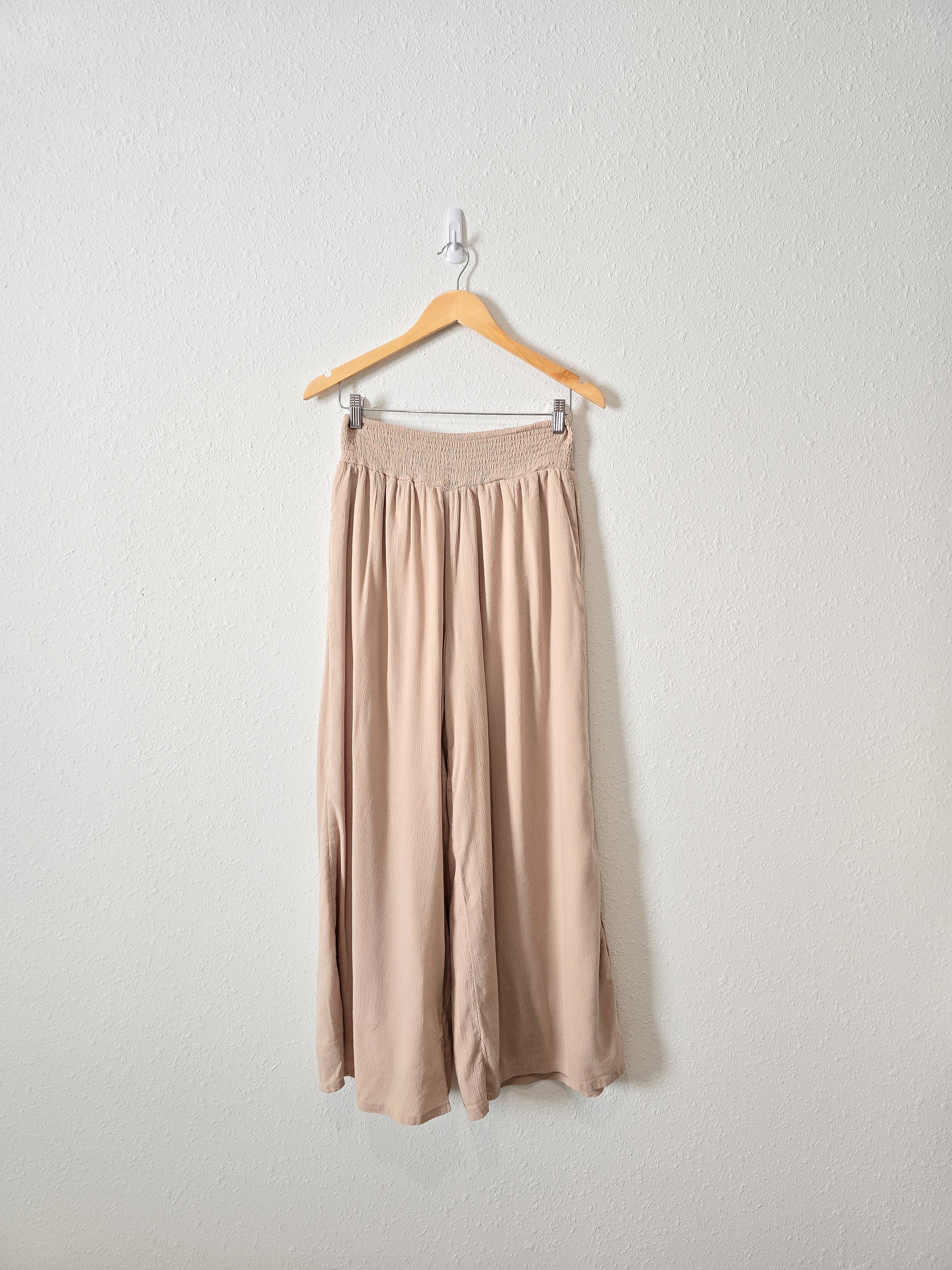 Smocked Wide Leg Pants (S/M)