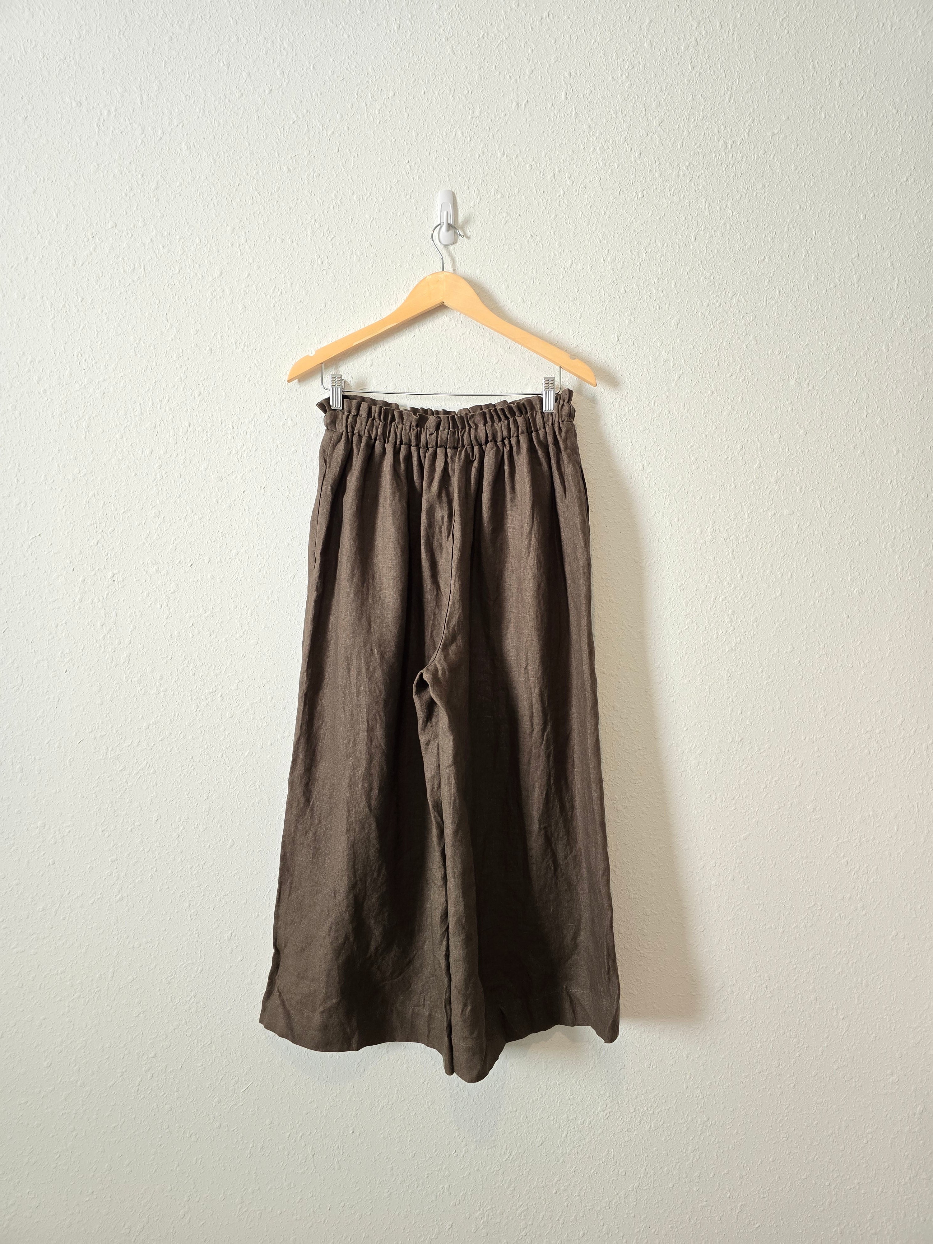 Ozma 100% Linen Wide Leg Pants (S)