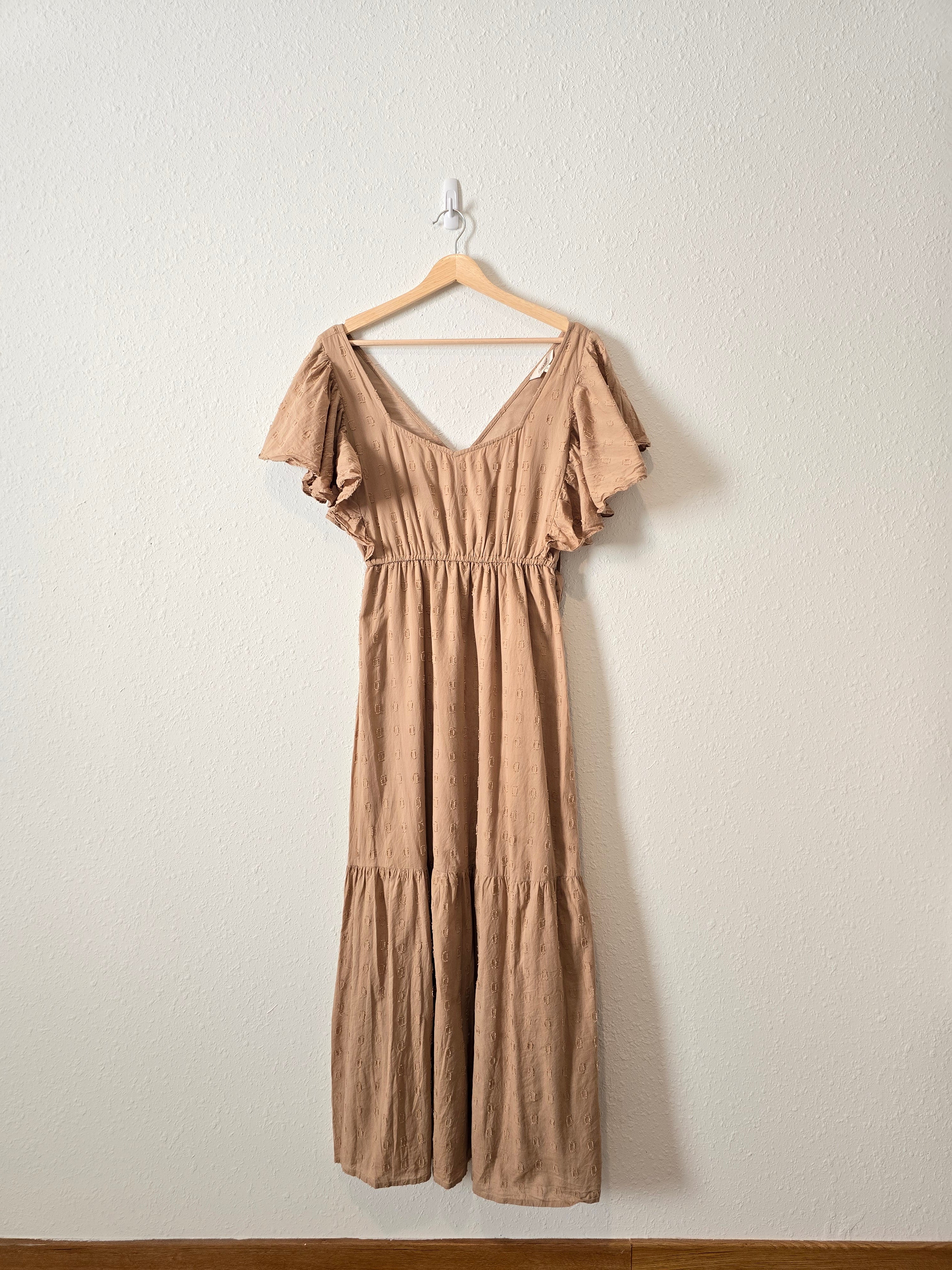 Neutral Textured Maxi Dress (S)