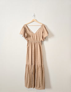 Neutral Textured Maxi Dress (S)