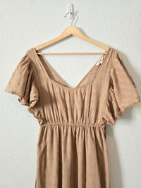 Neutral Textured Maxi Dress (S)