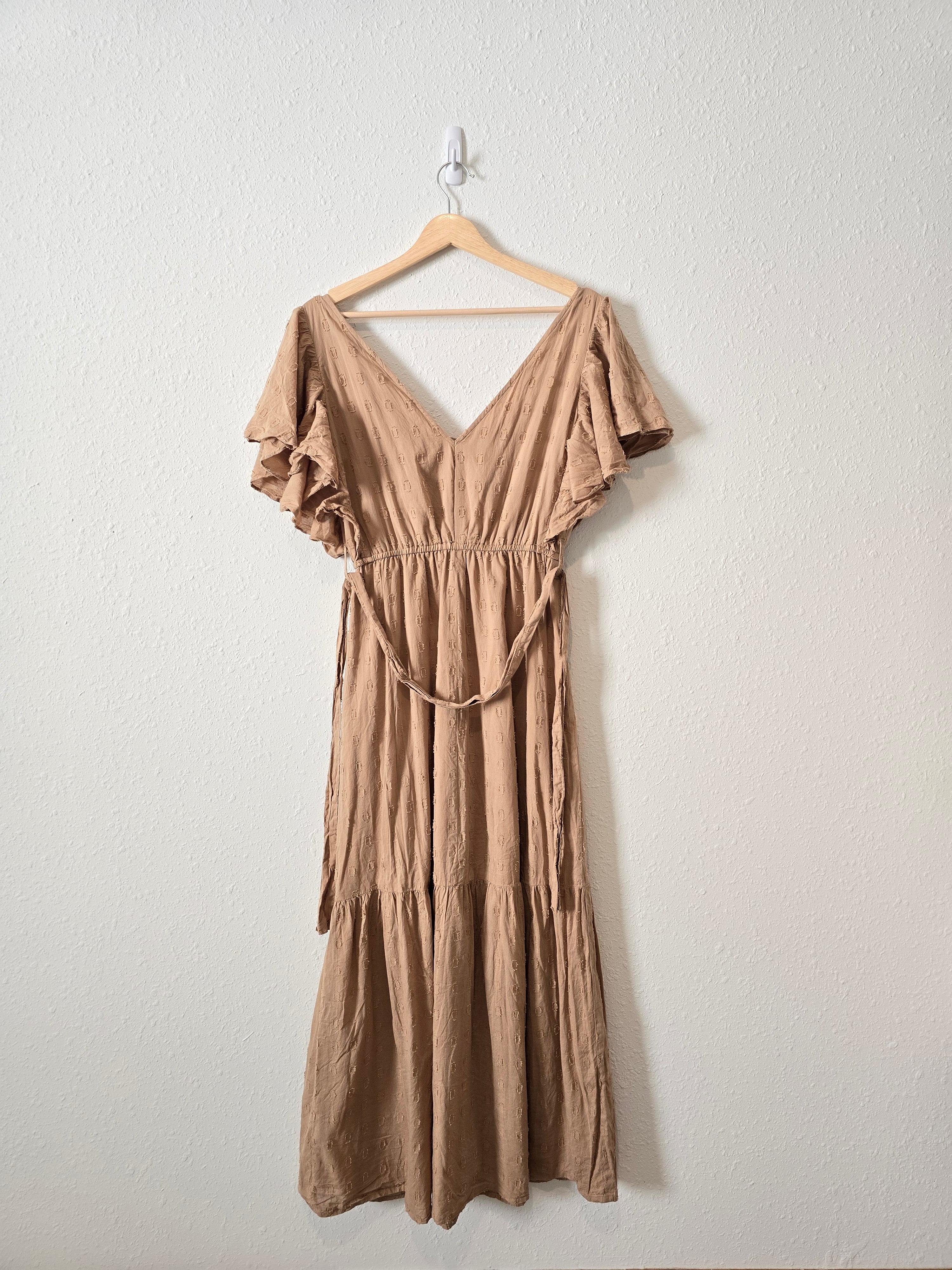 Neutral Textured Maxi Dress (S)