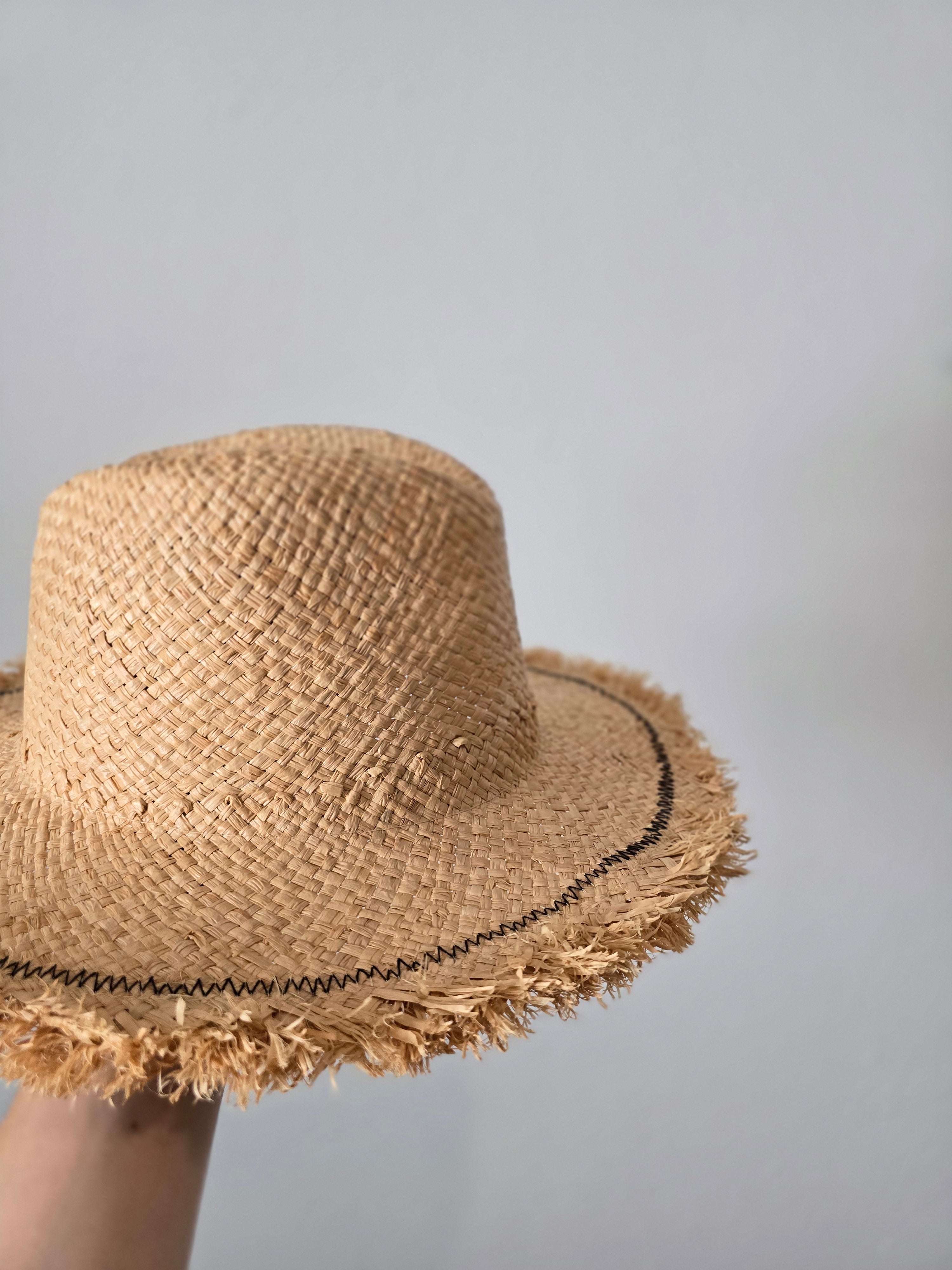 NEW Wyeth Frayed Straw Hat