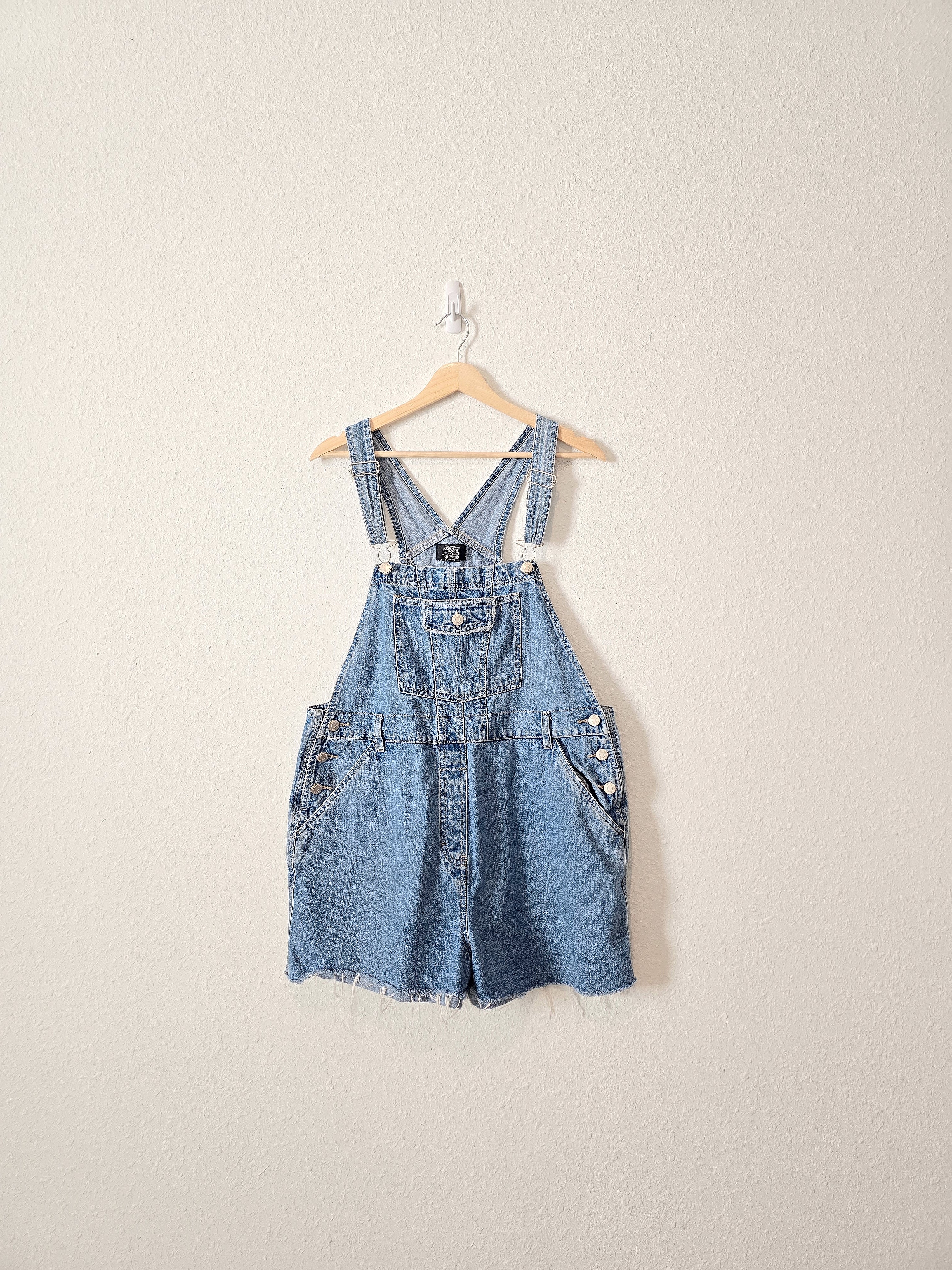 Vintage Cotton Denim Shortalls (L)