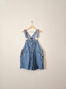 Vintage Cotton Denim Shortalls (L)