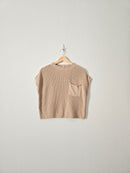 Neutral Boxy Knit Top (S)