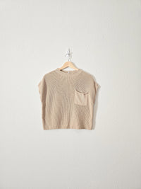 Neutral Boxy Knit Top (S)