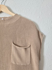 Neutral Boxy Knit Top (S)