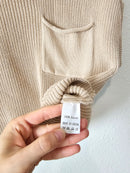 Neutral Boxy Knit Top (S)