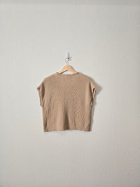 Neutral Boxy Knit Top (S)