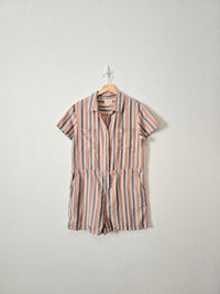 Pact Colorful Striped Romper (M)