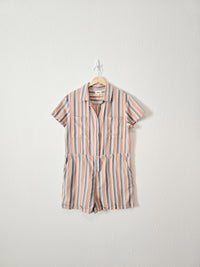 Pact Colorful Striped Romper (M)