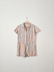 Pact Colorful Striped Romper (M)