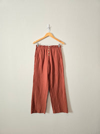 Terracotta Cotton Gauze Pants (M)